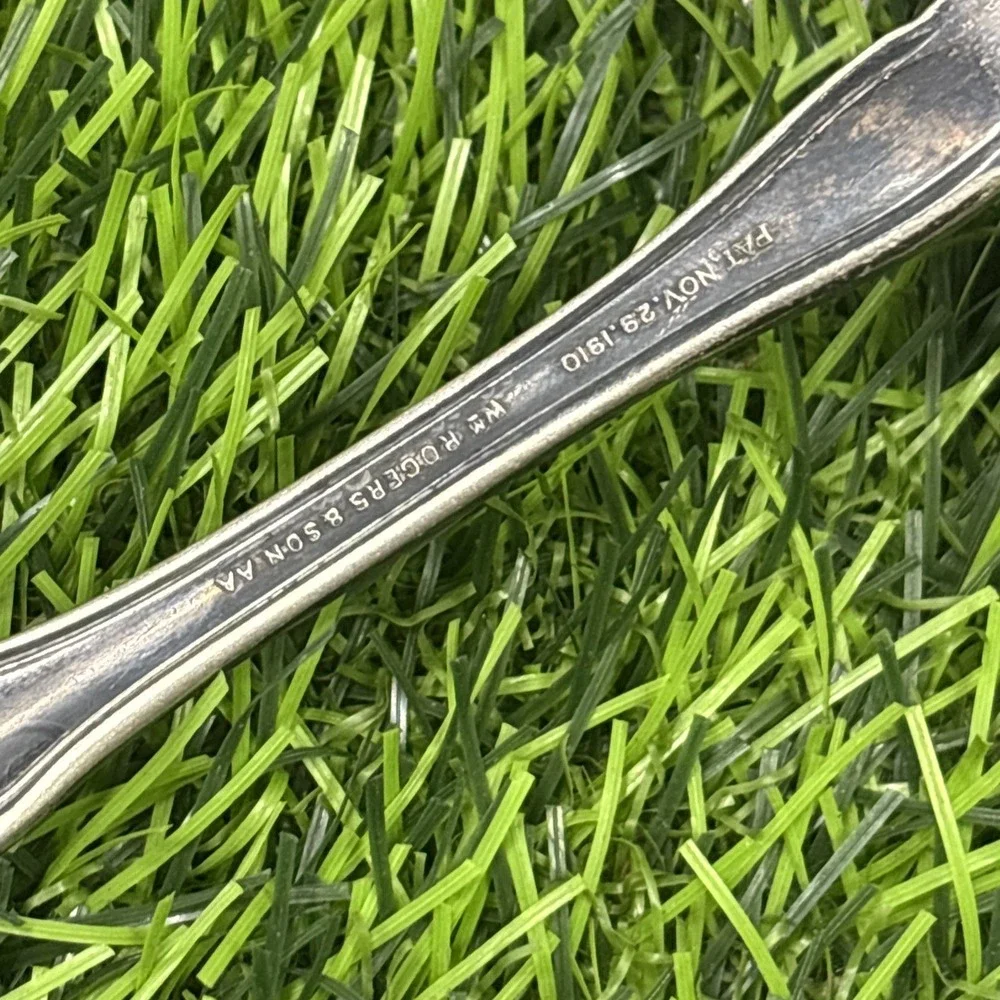 Antique Rogers Orange Blossom Silverplate Gravy Ladle 1910 Floral Serving Spoon